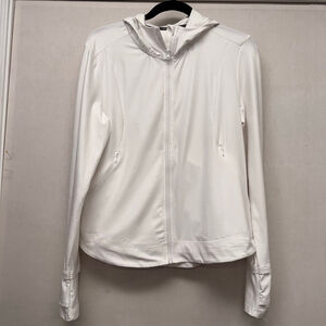 Women's BALEAF White Full-Zip Hoodie L